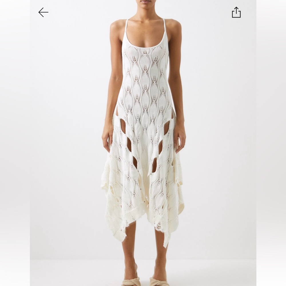 Rui Candle Flame Stitched Handkerchief Hem Dress size M/L